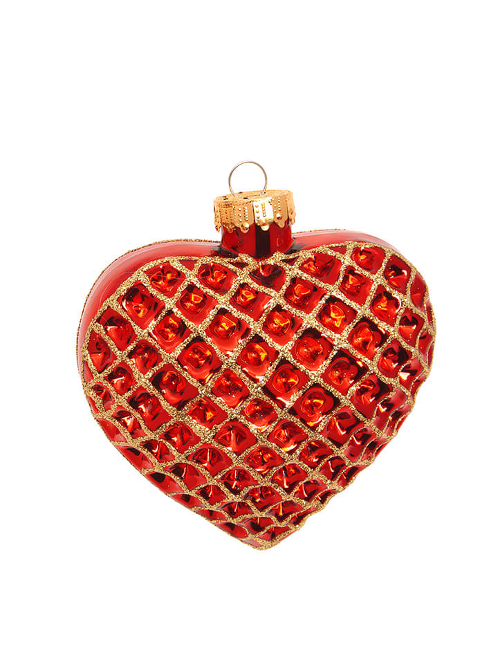 Krebs Glas Lauscha Ozdoba choinkowa w kolorze czerwonym - wys. 9 cm rozmiar: onesize
