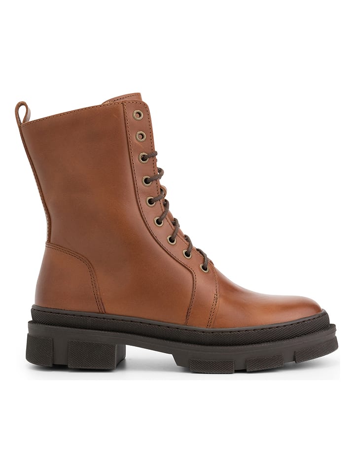 mysa Skórzane botki "Aster" w kolorze brązowym rozmiar: 38