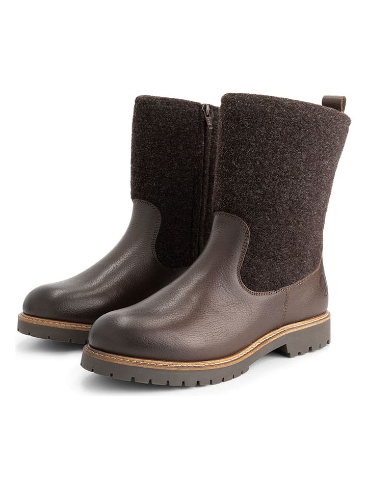 TRAVELIN' Skórzane botki w kolorze brązowym rozmiar: 41