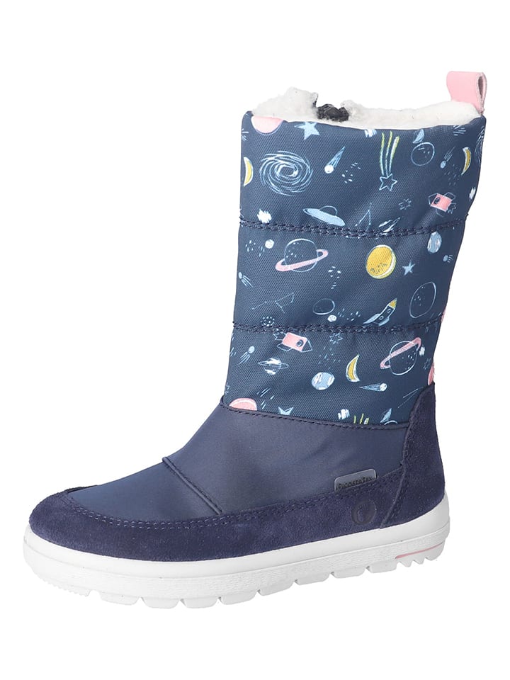 Ricosta Skórzane kozaki zimowe "Akia" w kolorze granatowym rozmiar: 34