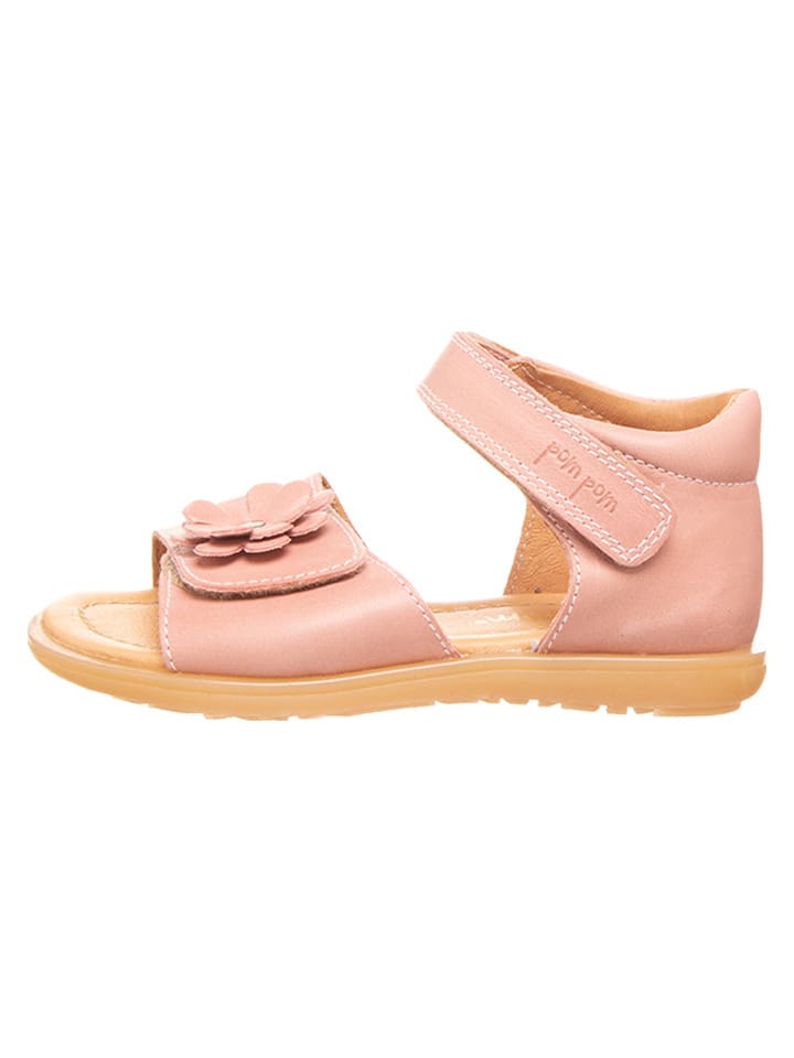 POM POM Skórzane sandały w kolorze jasnoróżowym rozmiar: 32
