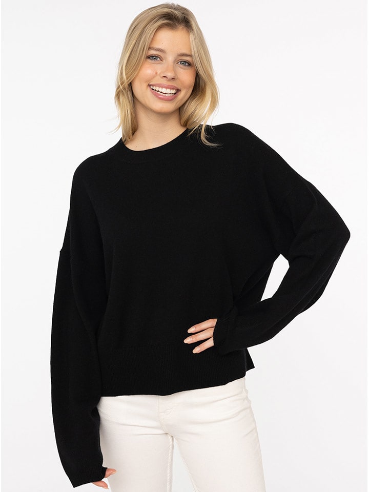 Zwillingsherz Kaszmirowy sweter w kolorze czarnym rozmiar: M