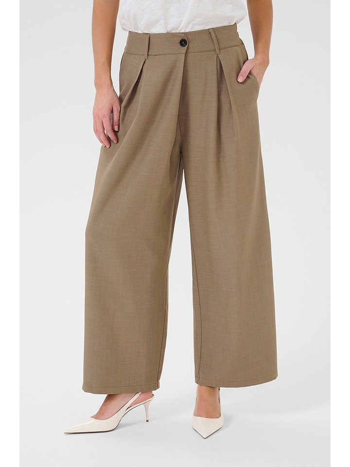 CULTURE Spodnie w kolorze szarobrązowym rozmiar: 38