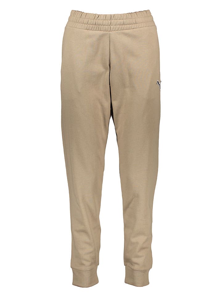 Puma Spodnie dresowe "Better Essentials" w kolorze beżowym rozmiar: S