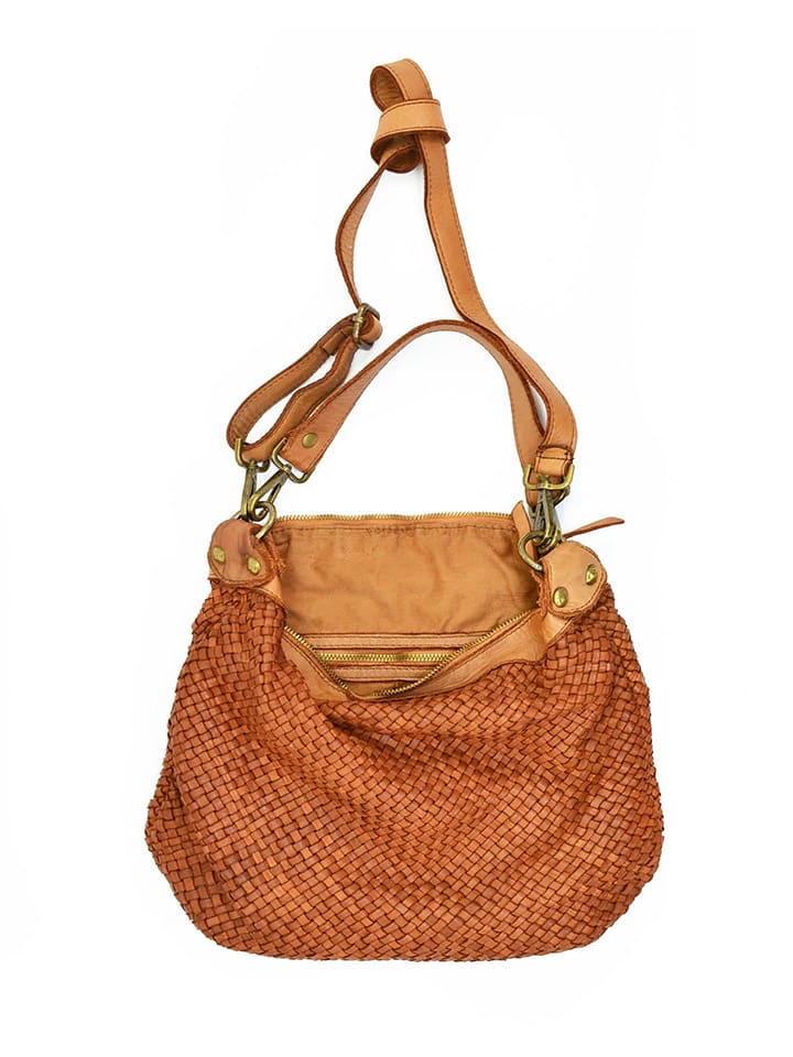 Amara Skórzana torebka "Merida" w kolorze jasnobrązowym - 30 x 30 x 14 cm rozmiar: onesize