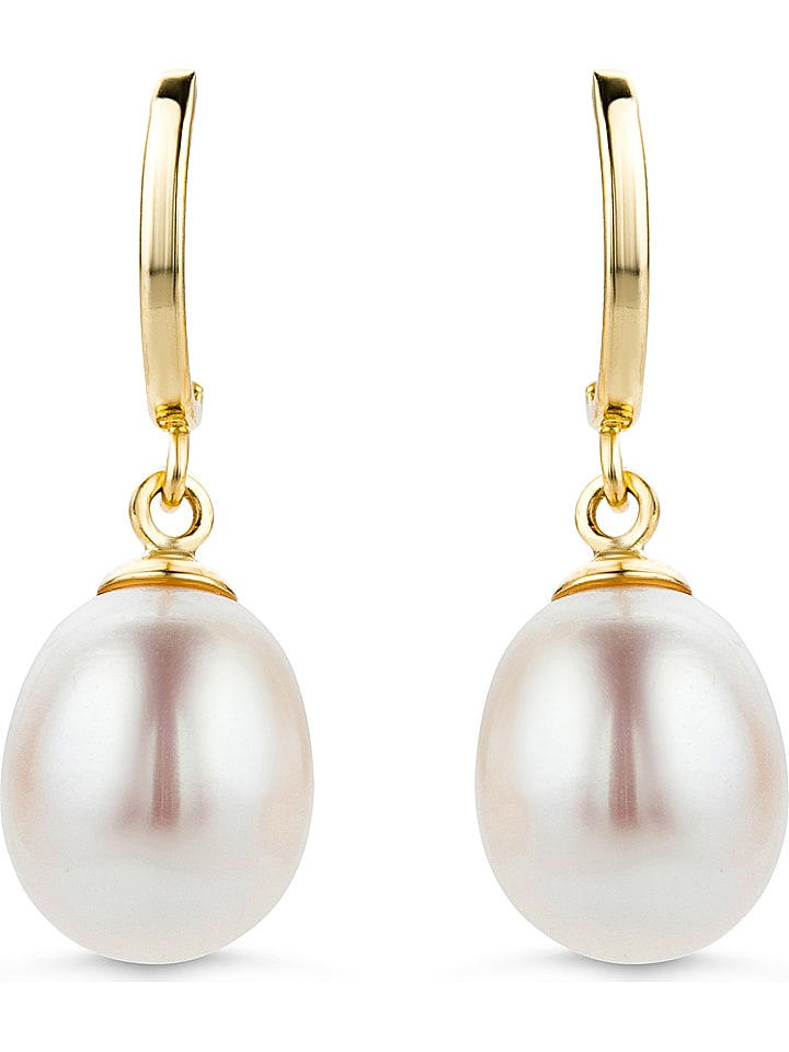 Revoni Złote kolczyki-wkrętki z perłami rozmiar: onesize