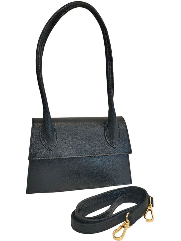 ORE10 Skórzana torebka w kolorze czarnym - 26 x 13 x 7 cm rozmiar: onesize