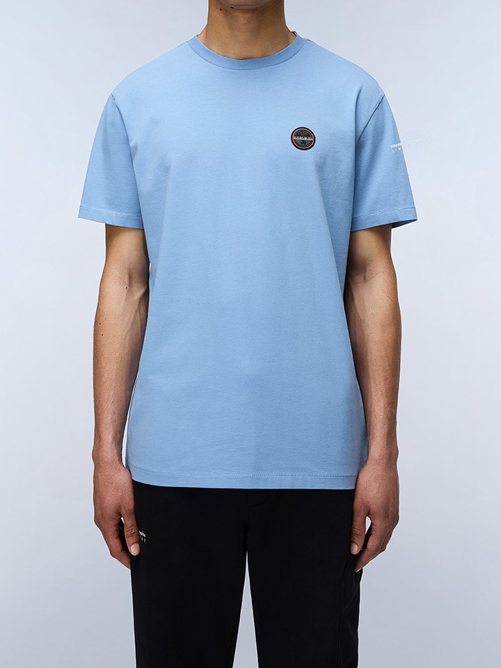 Napapijri Koszulka w kolorze błękitnym rozmiar: S