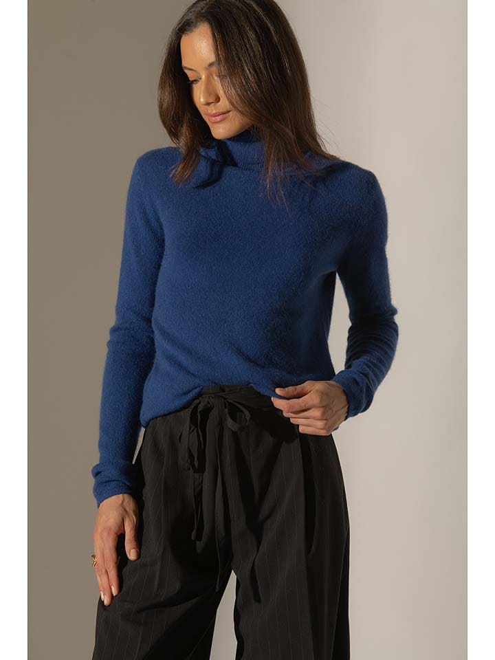 Perfect Cashmere Kaszmirowy golf "Ashley" w kolorze granatowym rozmiar: L