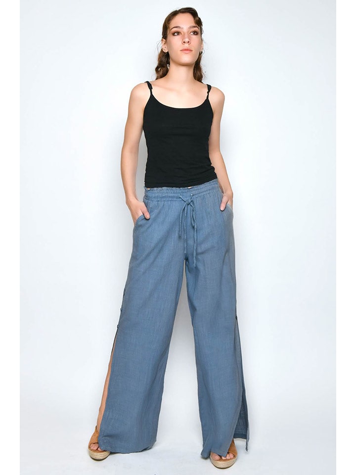 H.H.G. Spodnie w kolorze granatowym rozmiar: M