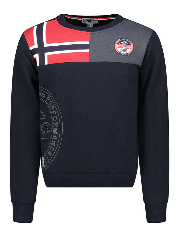 Geographical Norway Bluza "G-Round" w kolorze granatowym rozmiar: L