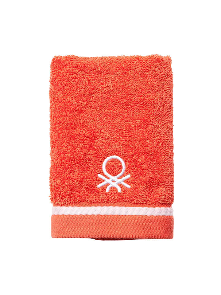 Benetton Ręcznik w kolorze pomarańczowym dla gości rozmiar: 70x140 cm