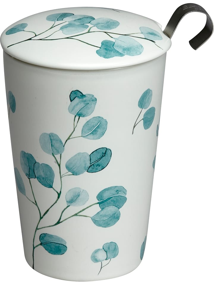 Eigenart Kubek "Teave - Trees Eucalyptus" w kolorze biało-niebieskim do herbaty - 350 ml rozmiar: onesize