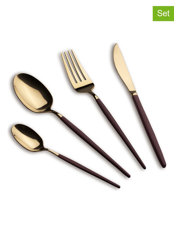 Berlinger Haus 24-częściowy zestaw sztućców w kolorze złotym rozmiar: onesize