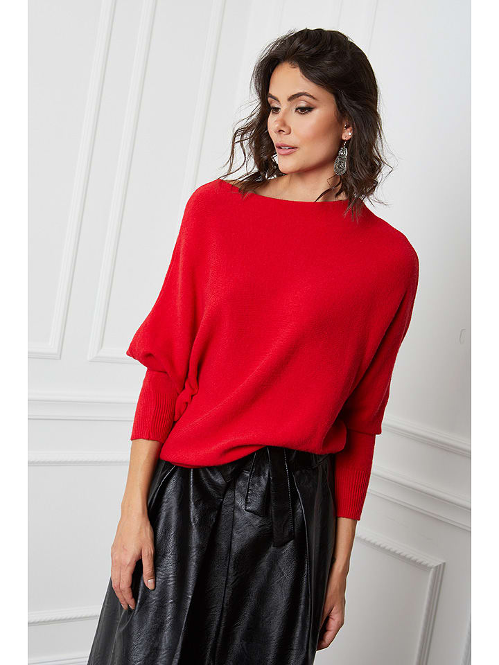 Joséfine Sweter "Dragor" w kolorze czerwonym rozmiar: XL