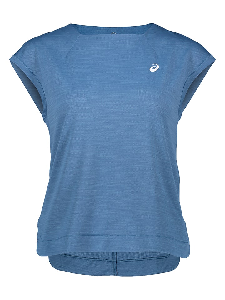 asics Koszulka sportowa w kolorze niebieskim rozmiar: S