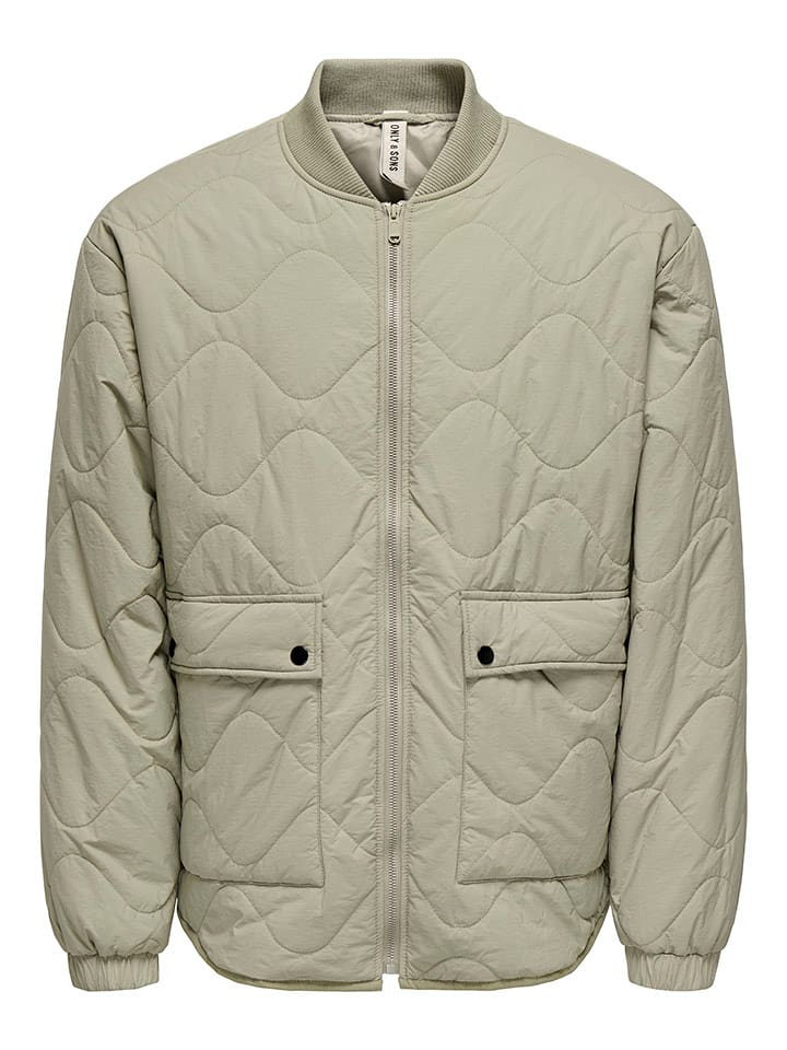 ONLY & SONS Kurtka pikowana "Wren" w kolorze beżowym rozmiar: XL