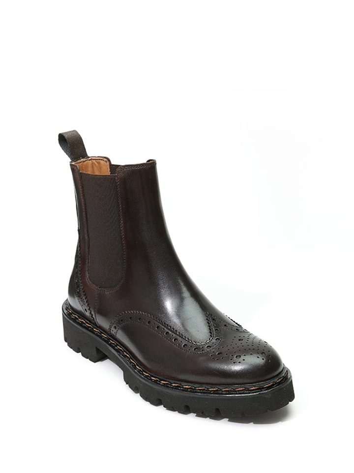 British Passport Skórzane sztyblety w kolorze ciemnobrązowym rozmiar: 40