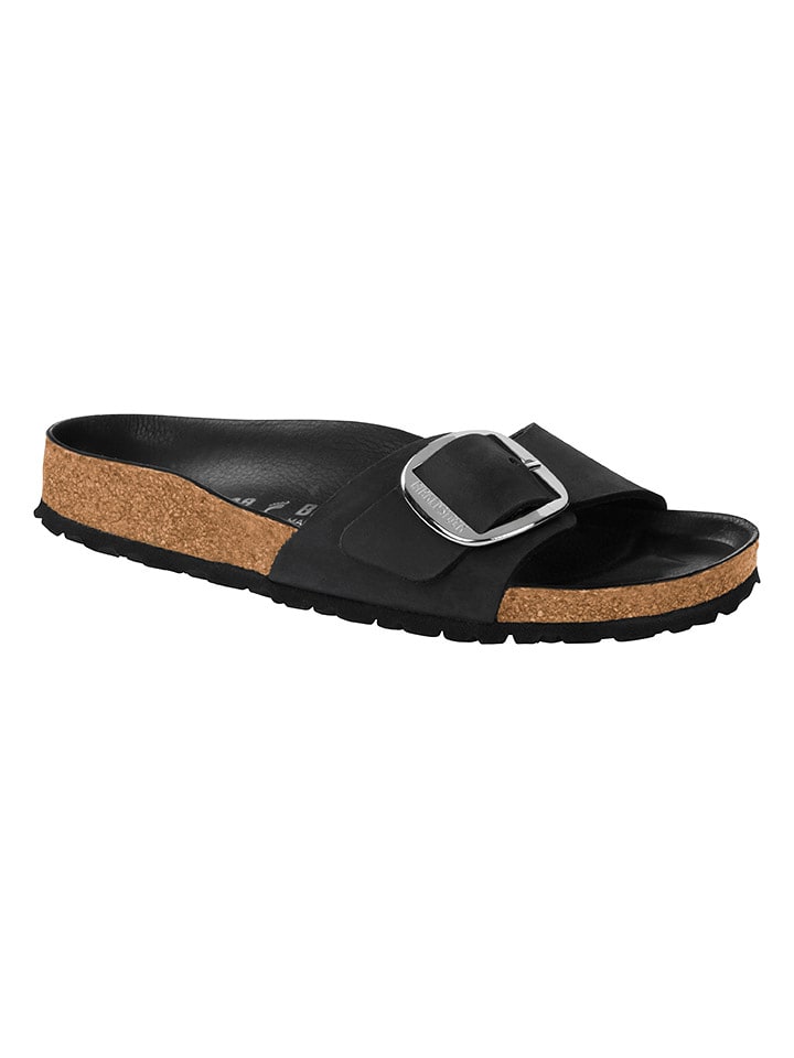 Birkenstock Skórzane klapki "Madrid" w kolorze czarnym rozmiar: 36