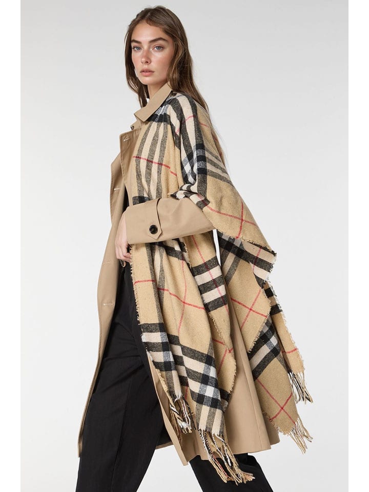 Lucky Bees Szal w kolorze beżowym - 180 x 70 cm rozmiar: onesize