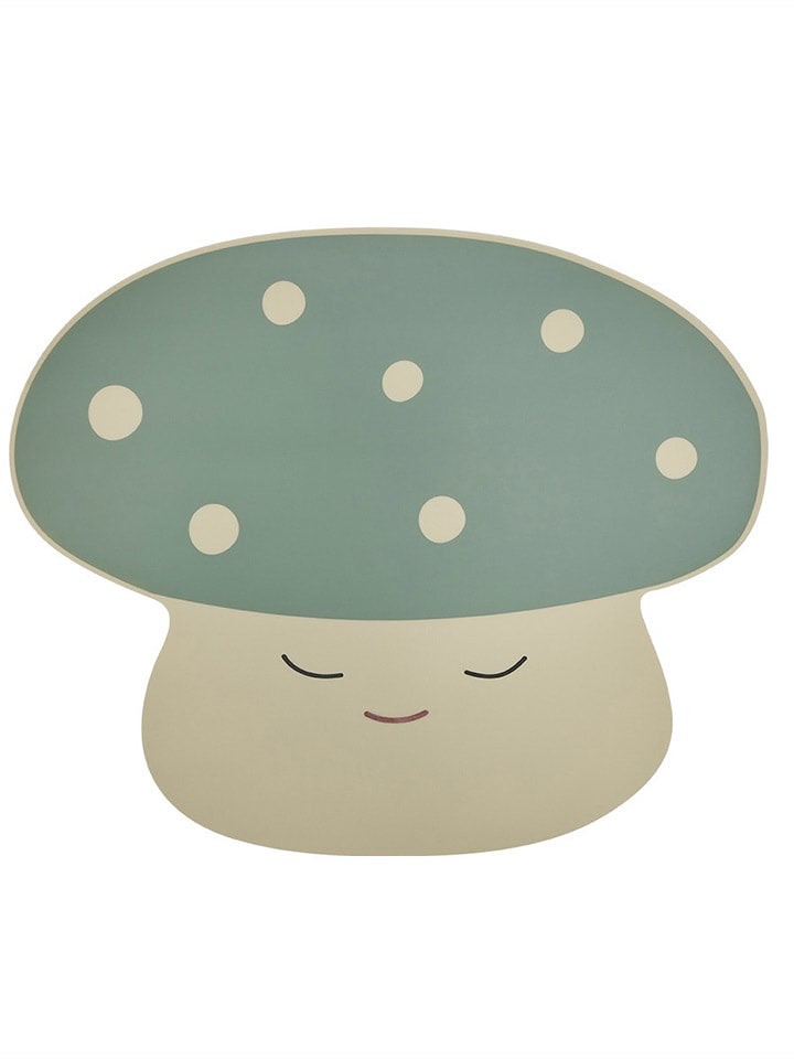 OYOY mini Podkładka stołowa "Mushroom" w kolorze beżowo-zielonym - 35,5 x 43 cm rozmiar: onesize