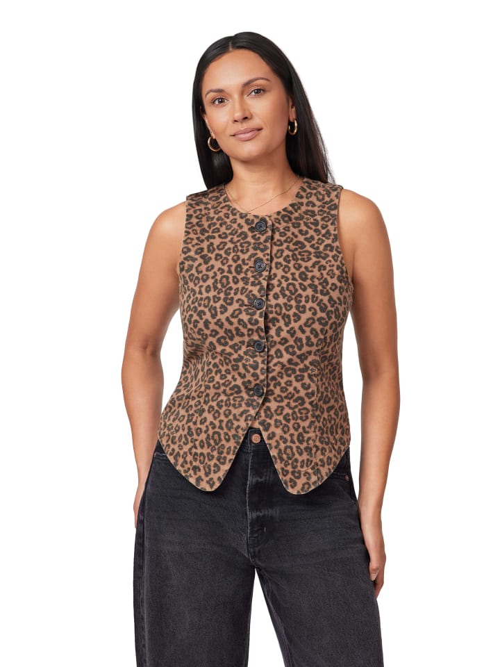 Scotch & Soda Kamizelka w kolorze karmelowo-czarnym rozmiar: S