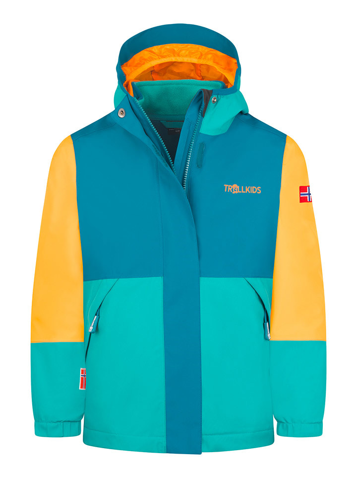Trollkids Kurtka funkcyjna "Kjerak" w kolorze niebiesko-żółtym rozmiar: 128