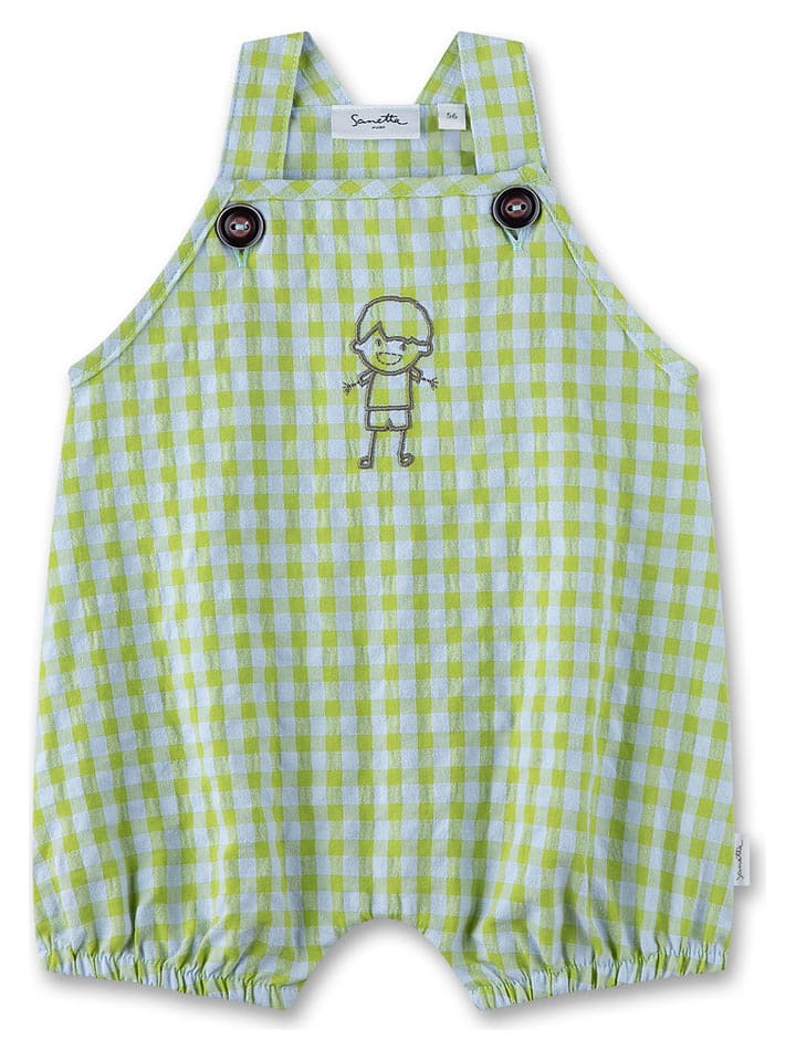 Sanetta Kidswear Ogrodniczki w kolorze zielono-błękitnym rozmiar: 86