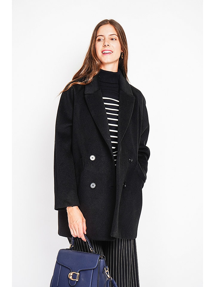 ASSUILI Płaszcz przejściowy w kolorze czarnym rozmiar: 36