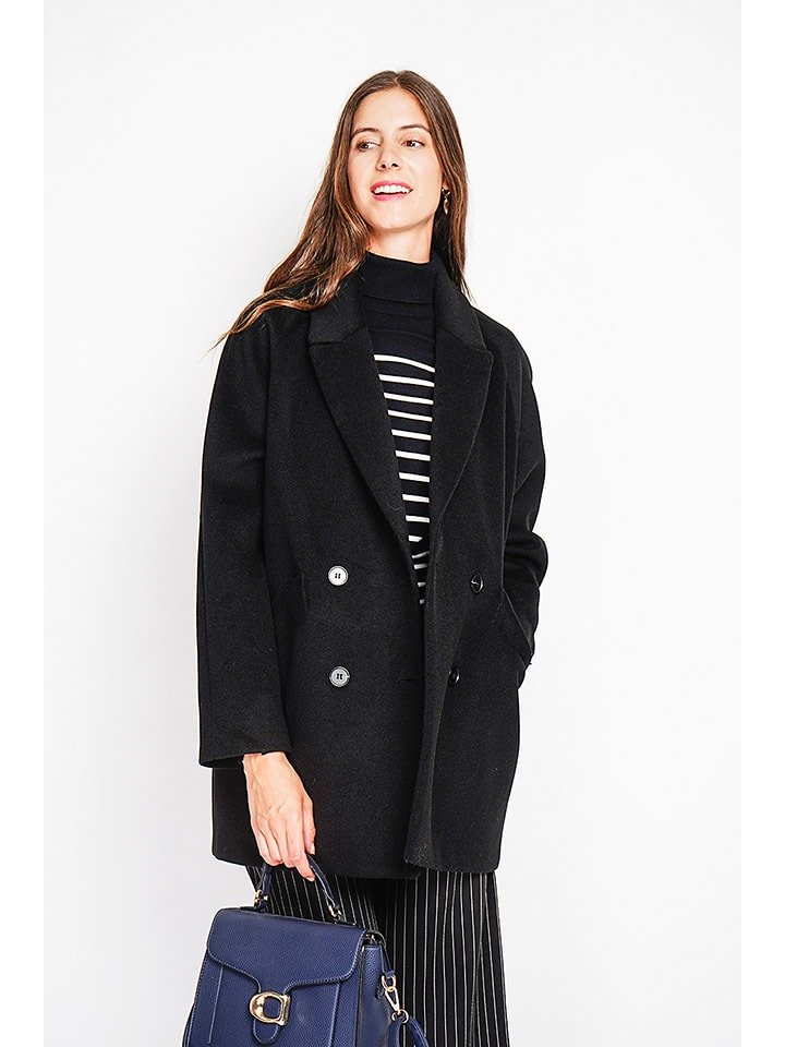 ASSUILI Płaszcz przejściowy w kolorze czarnym rozmiar: 36