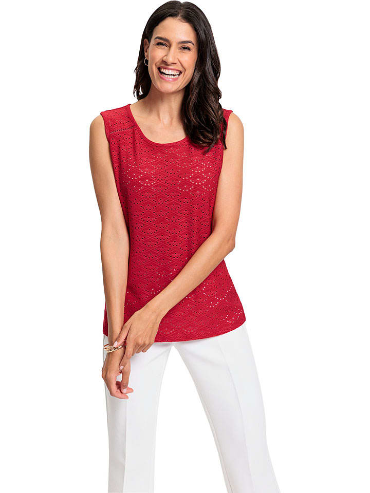 WITT WEIDEN Top dzianinowy w kolorze czerwonym rozmiar: 50