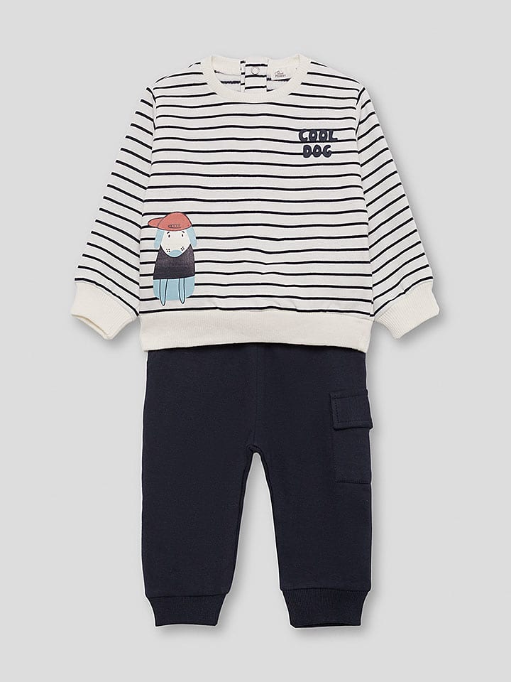 Street MONKEY 2-częściowy zestaw w kolorze kremowo-granatowym rozmiar: 68