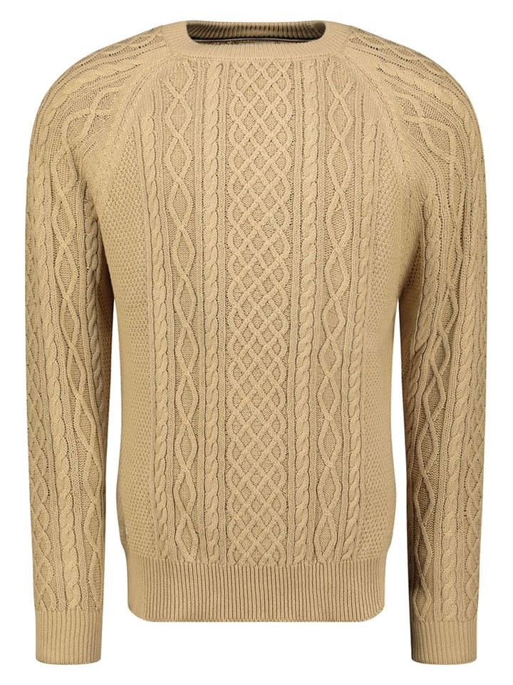 Geographical Norway Sweter "Fresh" w kolorze beżowym rozmiar: XXL