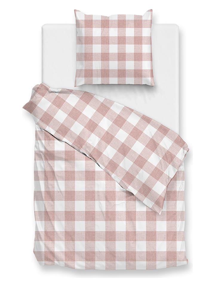 Zo!Home Komplet pościeli "Quattro di Lino" w kolorze jasnoróżowym rozmiar: 135x200 cm