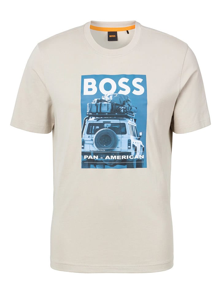 BOSS Orange Koszulka w kolorze kremowym rozmiar: XL