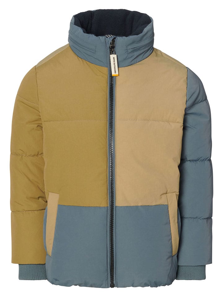 Noppies Kurtka pikowana "Laiwu" w kolorze oliwkowo-niebieskim rozmiar: 110