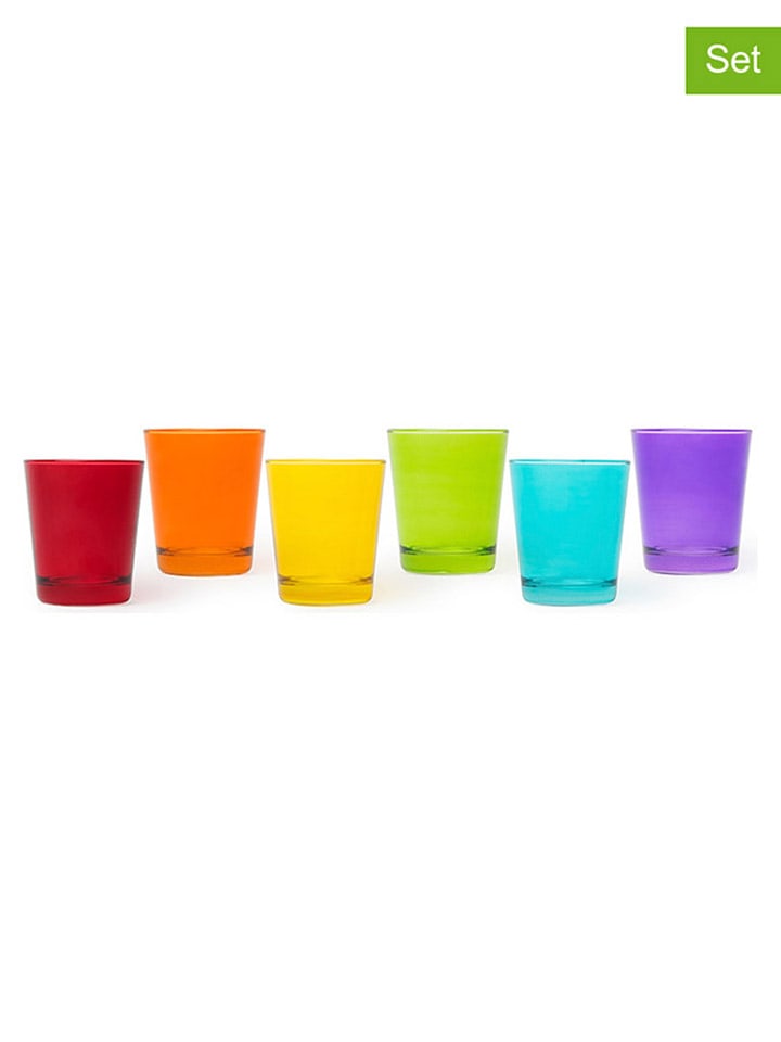 Trendy Kitchen by EXCÉLSA Szklanki (6 szt.) "Portofino" w różnych kolorach - 300 ml rozmiar: onesize