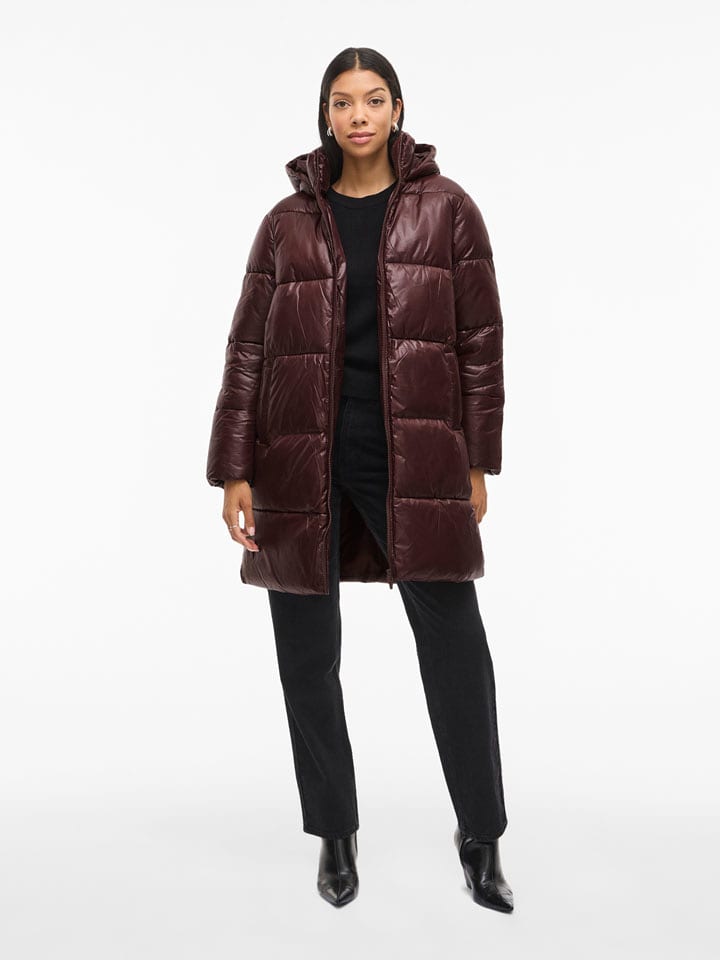 Vila Płaszcz zimowy w kolorze bordowym rozmiar: 42