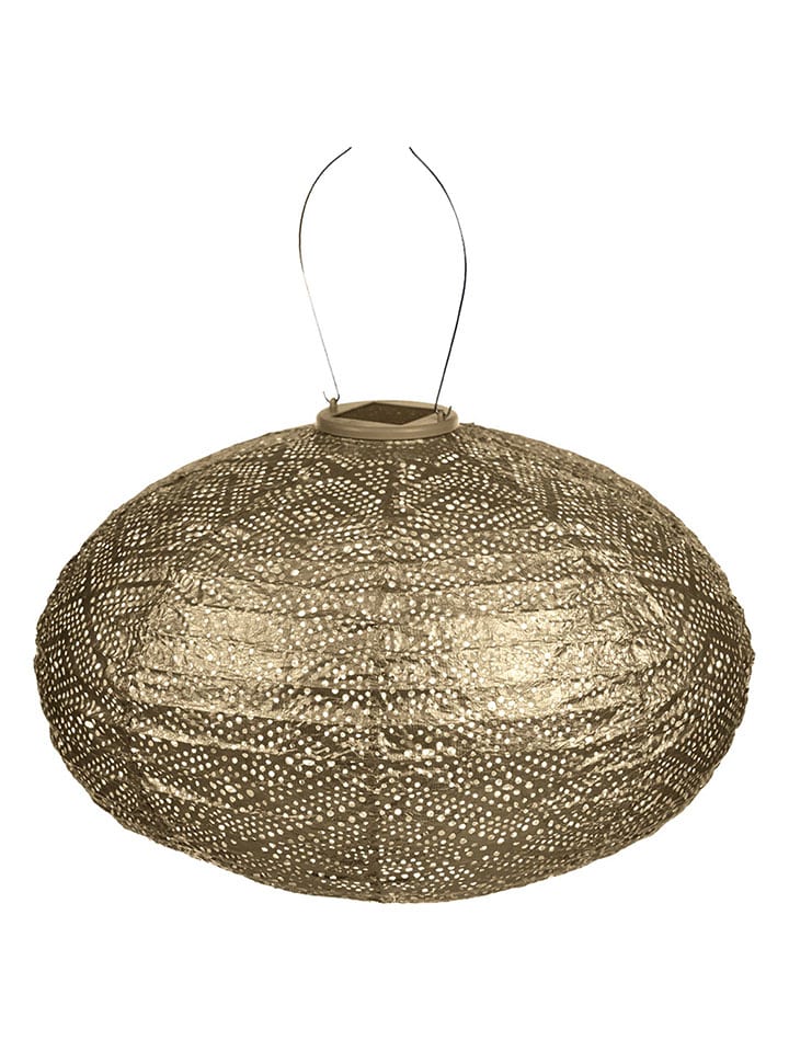 Lumiz Lampion solarny LED "Ikat Oval" w kolorze złotym - wys. 27 x Ø 40 cm rozmiar: onesize