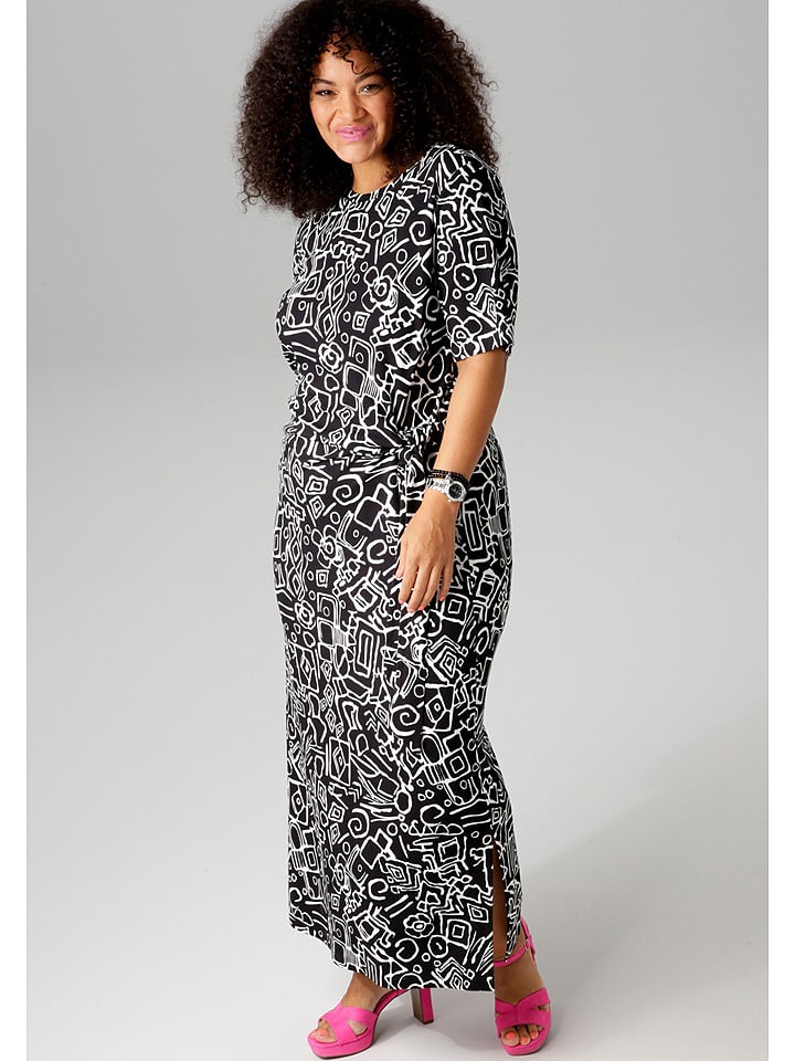 Aniston Sukienka w kolorze czarno-białym rozmiar: 48