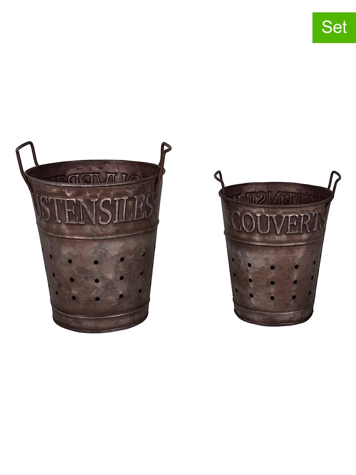 Anticline Pojemniki (2 szt.) w kolorze brązowym na przybory kuchenne rozmiar: onesize