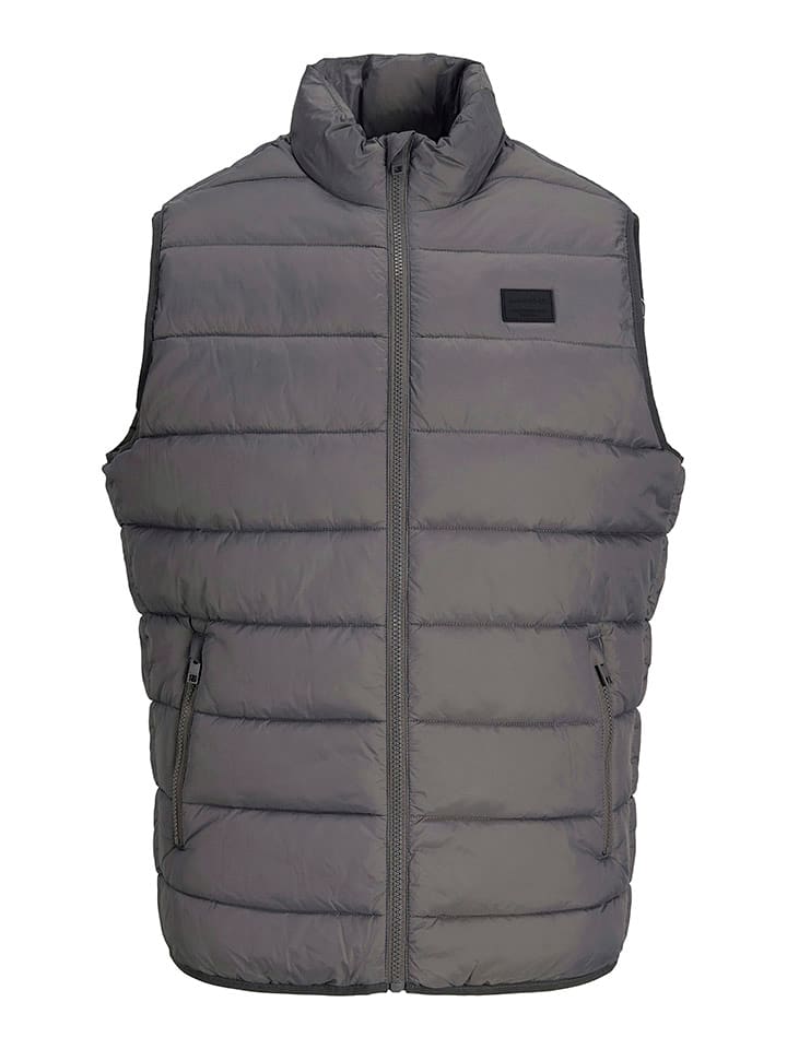Jack & Jones Kamizelka pikowana w kolorze szarym rozmiar: S
