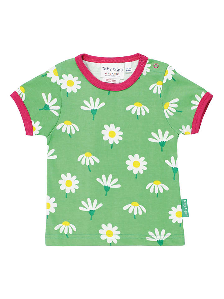 Toby Tiger Koszulka w kolorze zielonym rozmiar: 80