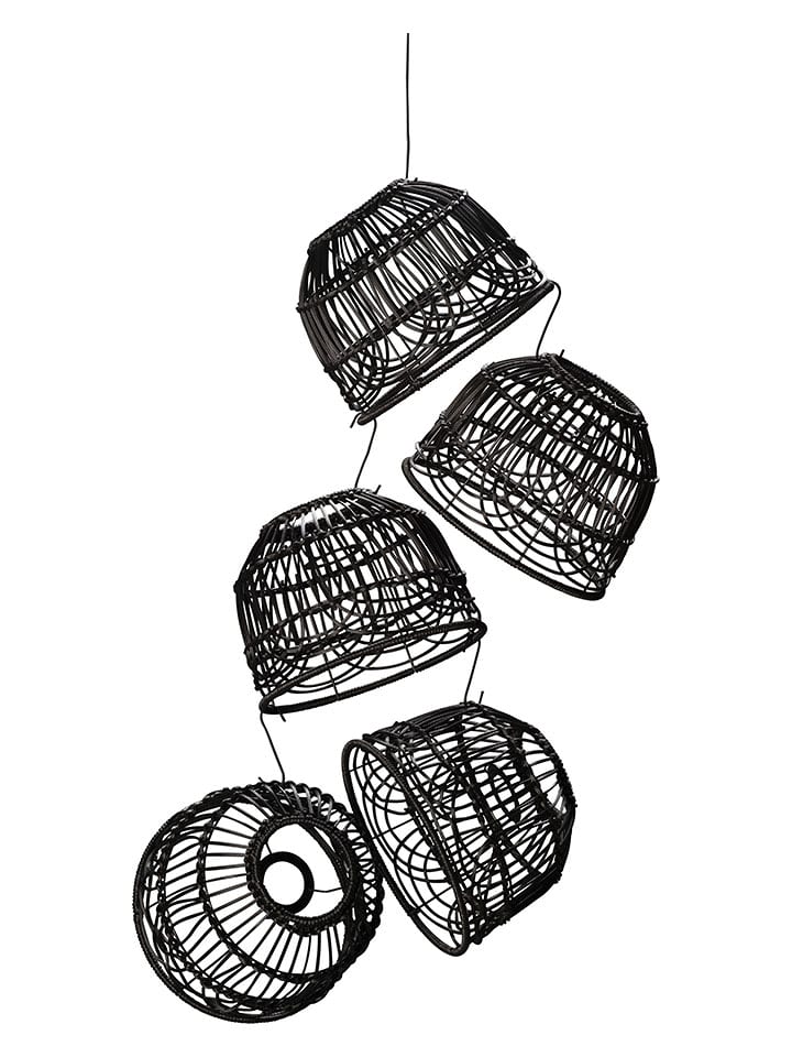 Konstsmide Klosze (5 szt.) w kolorze czarnym do łańcucha świetlnego - wys. 8 x Ø 20 cm rozmiar: onesize