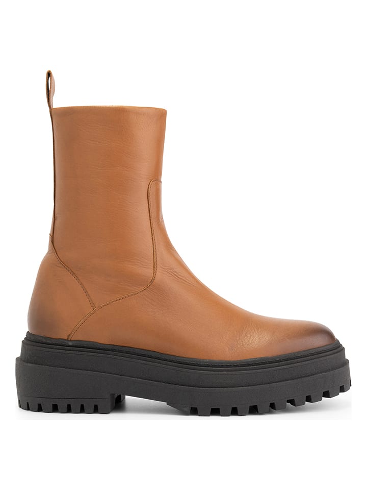 mysa Skórzane botki "Hyacinthus" w kolorze jasnobrązowym rozmiar: 39