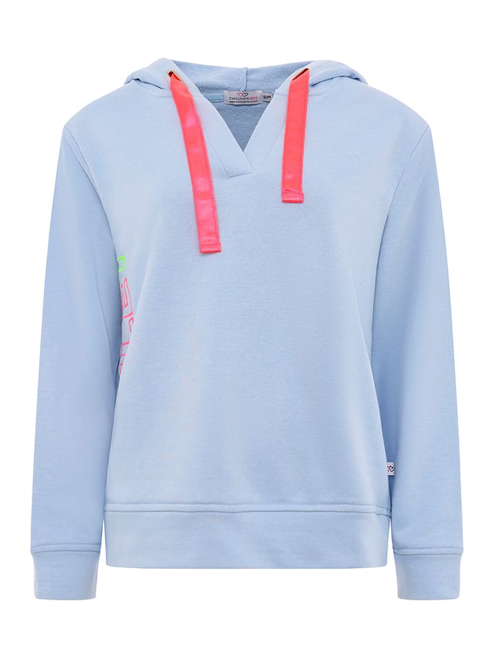 Zwillingsherz Bluza "Smile" w kolorze błękitnym rozmiar: L/XL