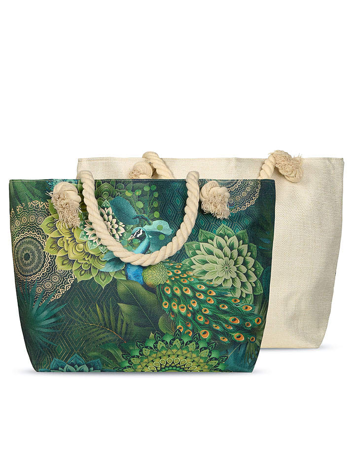 Hip Torba plażowa "Agatha" w kolorze zielono-miętowym - 60 x 43 cm rozmiar: 43x60 cm