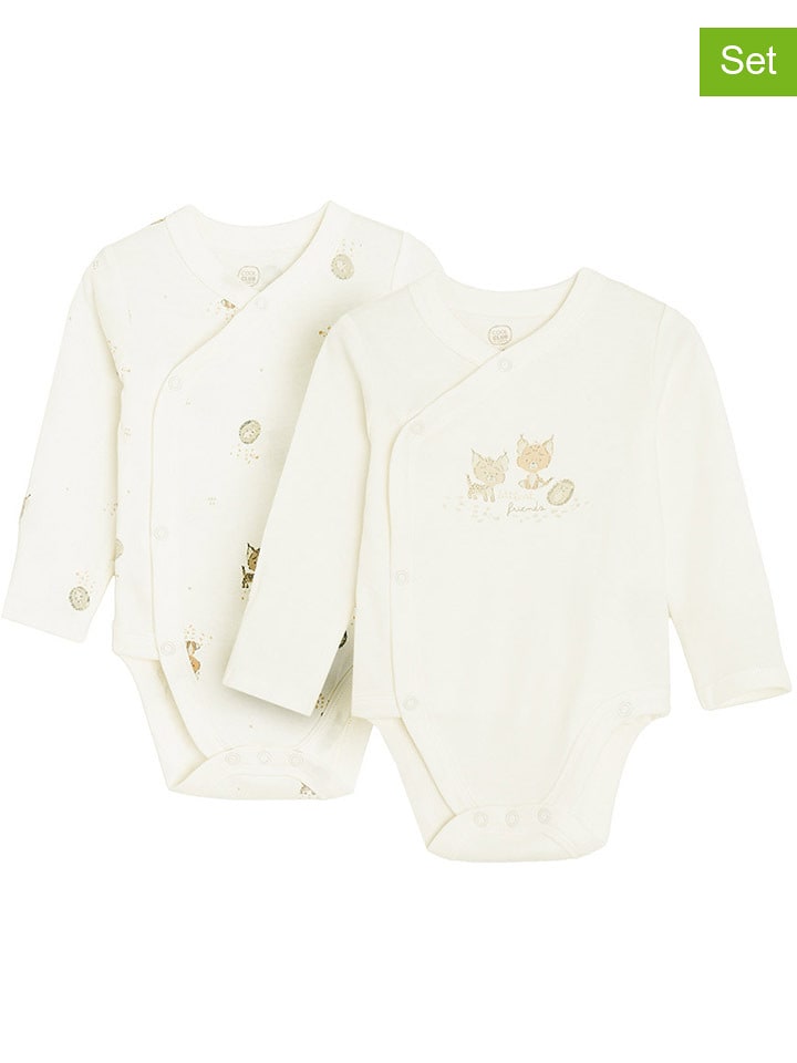 COOL CLUB Body (2 szt.) w kolorze kremowym rozmiar: 68