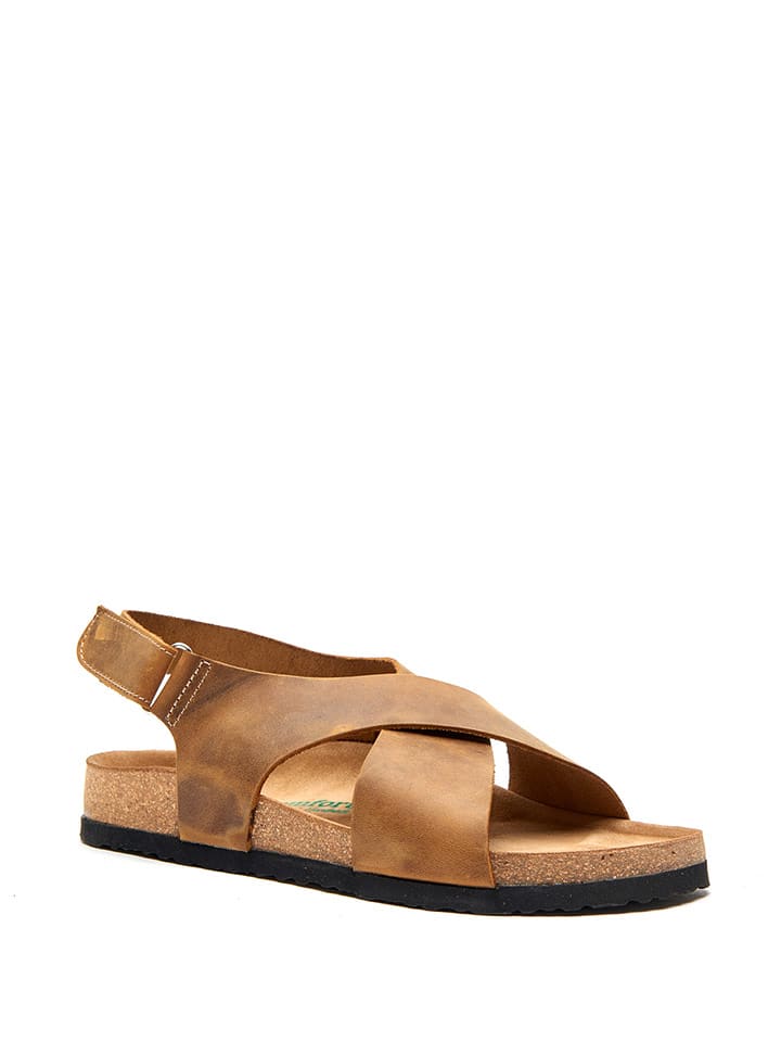 Comfortfusse Skórzane sandały w kolorze jasnobrązowym rozmiar: 40