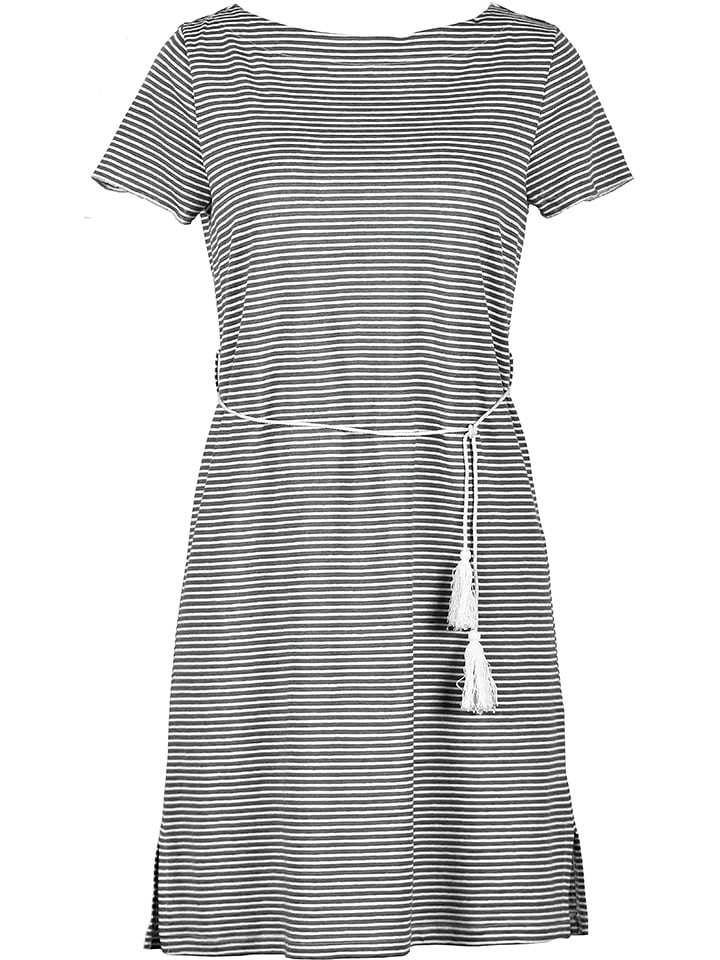 Naturana Sukienka w kolorze antracytowo-białym rozmiar: 44/46